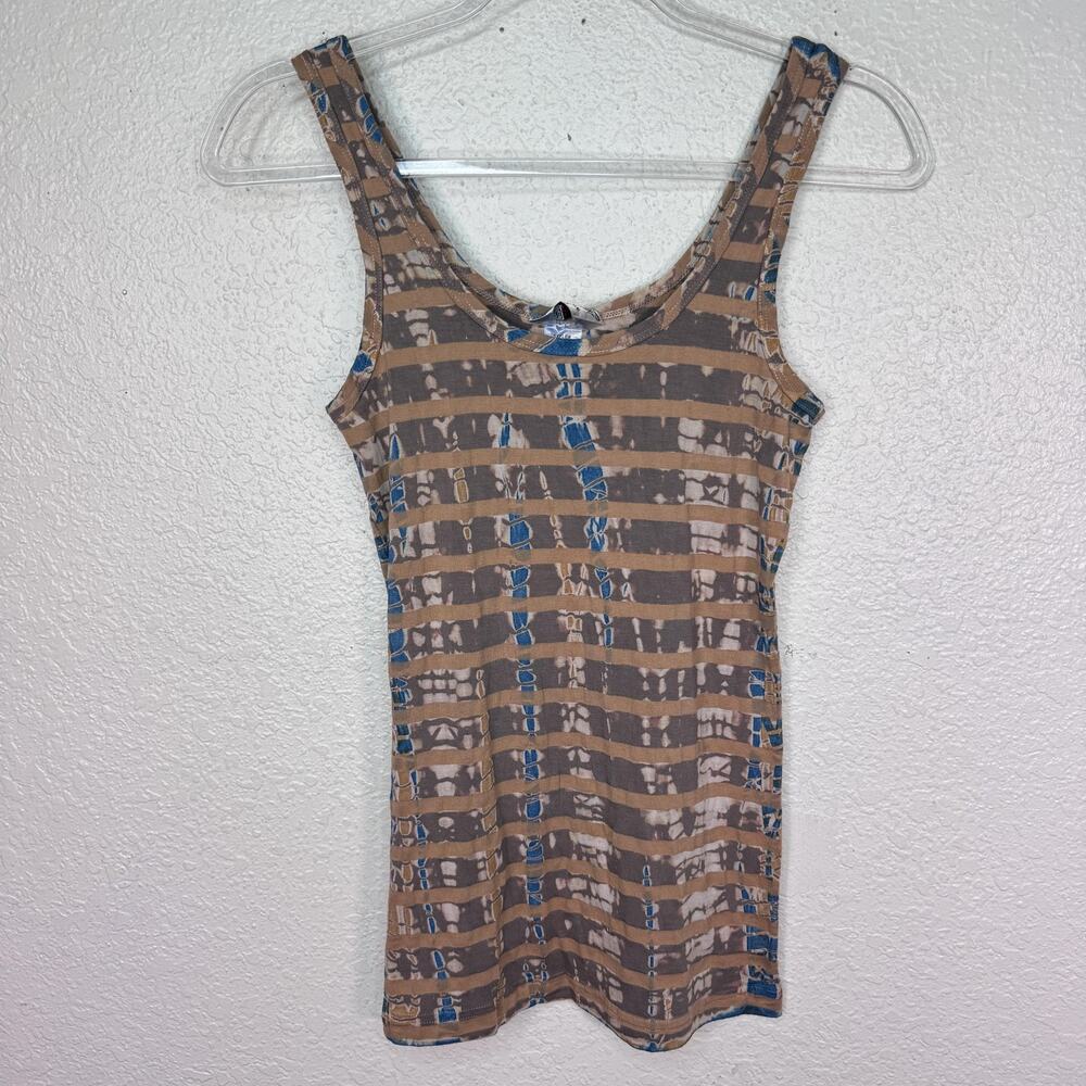 Hard Tail Forever Y2K Tank Top Women Medium Tie Dye Rayon Blend Boho Artsy Vtg